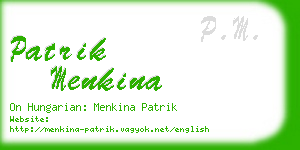 patrik menkina business card